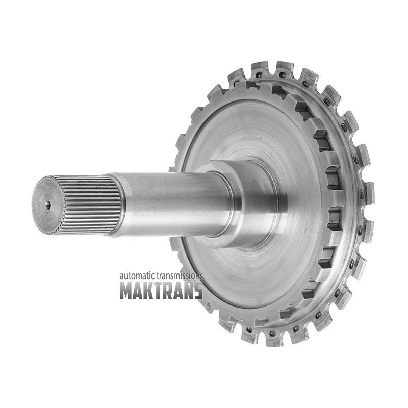 Wał wyjściowy z mechanizmem parkingu ZF 6HP26 (wysokość całkowita 157 mm, 43 wypusty)