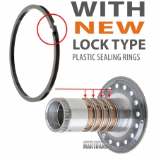 Piasta bębna sprzęgła DCF Ford 10R80, 10L90 - z pierścieniami plastikowymi, HL3P-7R193-FB, 202507786