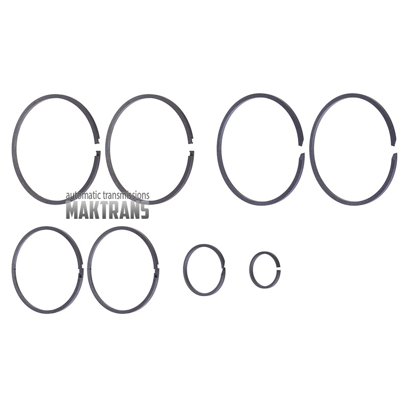 Komplet plastikowych [PEEK] oraz żeliwnych dzielonych pierścieni TOYOTA U140E / U240E  3571221010 3561321010 3424421010 3565333010