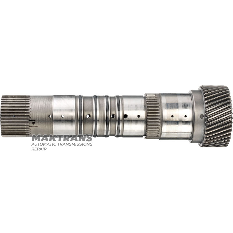 Koło słoneczne przednie z wałem RE5R05A 02-up - długość całkowita 234 mm, 42 zęby (Ř zew. 65 mm)