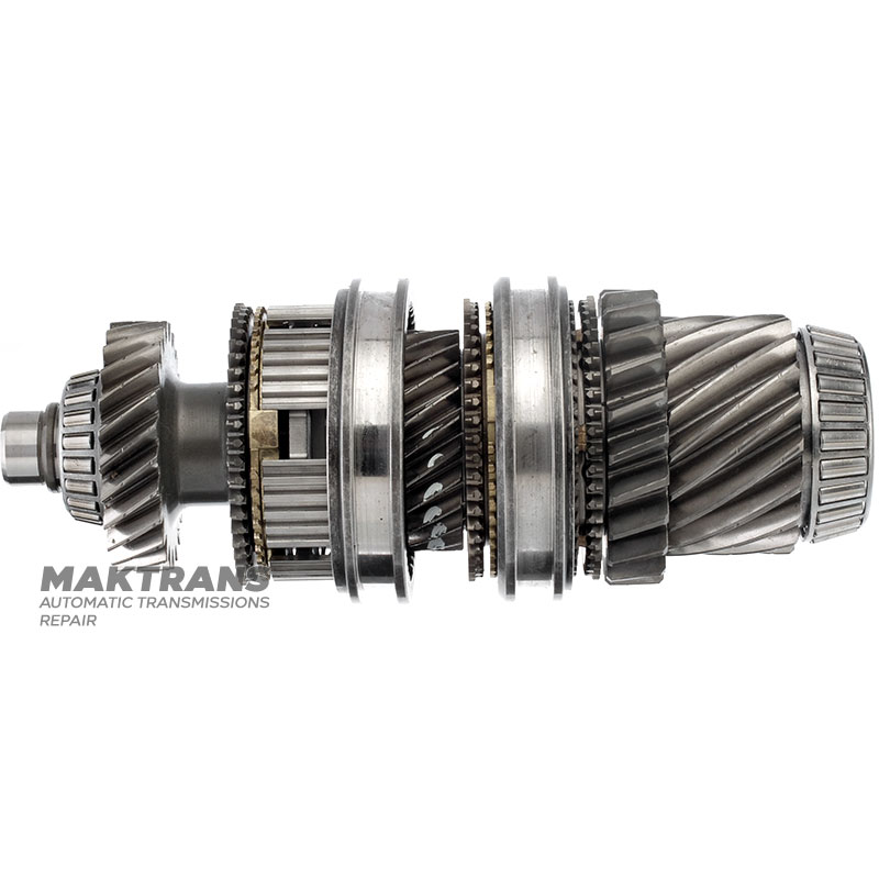 Wał napędu mechanizmu różnicowego automatycznej skrzyni biegów  DQ250 02E DSG 6 z kołami zębatymi 24 zęby (D 73 mm) 23 zęby (D 64.25 mm) 22 zęby (D 86.05mm) i 18 zębów (D 69.85 mm) 