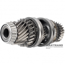 Wał napędu mechanizmu różnicowego automatycznej skrzyni biegów  DQ250 02E DSG 6 z kołami zębatymi 24 zęby (D 73 mm) 23 zęby (D 64.25 mm) 22 zęby (D 86.05mm) i 18 zębów (D 69.85 mm) 