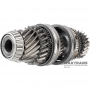 Wał napędu mechanizmu różnicowego automatycznej skrzyni biegów  DQ250 02E DSG 6 z kołami zębatymi 24 zęby (D 73 mm) 23 zęby (D 64.25 mm) 22 zęby (D 86.05mm) i 18 zębów (D 69.85 mm) 