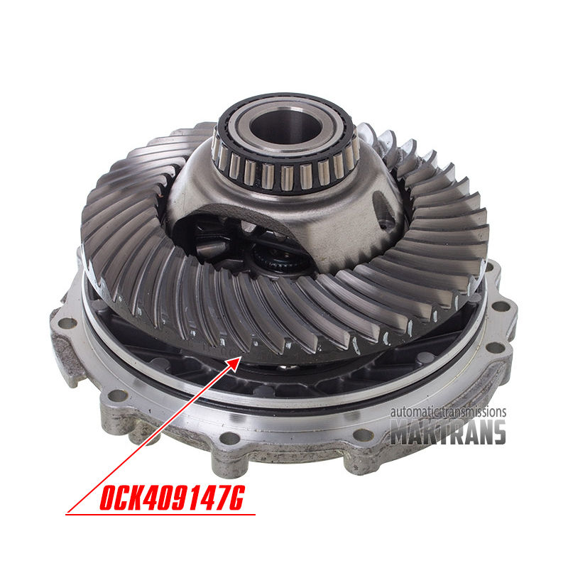 Para główna 42/14 kompletna z obudową 0CK DL382-7 S-tronic — oznaczenie na mechanizmie różnicowym 0CK409147G