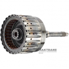 Wał wejściowy z koszem sprzęgłowym E Clutch ZF 6HP26 ZF 6HP28 (całkowita wysokość wału 308 mm, średnica wału u podstawy 30 mm, 7 tarcz ciernych)