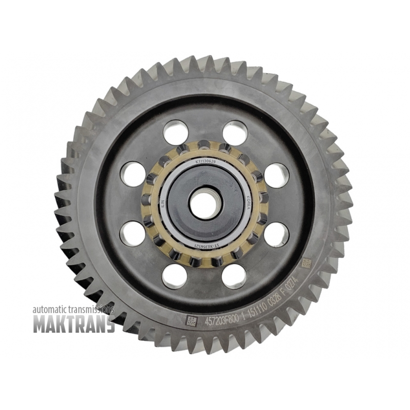 Wał pośredni mechanizmu różnicowego Hyundai / KIA A6MF2 [GEN2]  457203F800 457223F800 [wysokość całkowita 144 mm , koło napędowe 17T (2N) zewn Ø 67,65 mm , napędzane koło zębate 53T (1N) zewn Ø 142,70 mm]