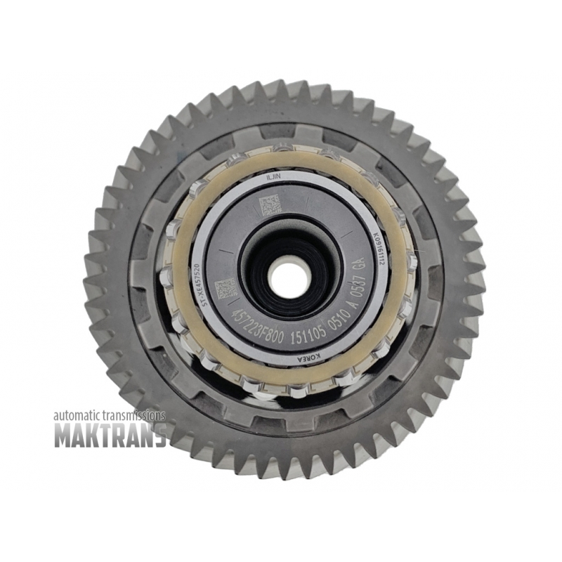 Wał pośredni mechanizmu różnicowego Hyundai / KIA A6MF2 [GEN2]  457203F800 457223F800 [wysokość całkowita 144 mm , koło napędowe 17T (2N) zewn Ø 67,65 mm , napędzane koło zębate 53T (1N) zewn Ø 142,70 mm]