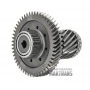 Koło zębate napędowe mechanizmu różnicowego Hyundai / KIA A6GF1 4572026000 (stalowa bieżnia łożyska, 51T, OD 129mm, bez oznaczeń / 18T, OD 65.80mm, 2 oznaczenia)