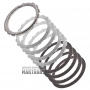 Zestaw tarcz ciernych i przekładek stalowych Intermediate Clutch FORD AOD AODE AODE-W 4R70W 4R75E 4R75W [grubość całkowita 23,65 mm, 4 tarcze cierne]