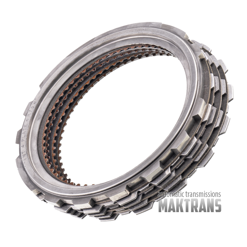 Zestaw tarcz ciernych i przekładek stalowych Intermediate Clutch FORD AOD AODE AODE-W 4R70W 4R75E 4R75W [grubość całkowita 23,65 mm, 4 tarcze cierne]