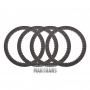 Zestaw tarcz ciernych Intermediate Clutch FORD AOD AODE AODE-W 4R70W 4R75E 4R75W [4 tarcze w zestawie, śr. zewn. 180 mm, 60T, grubość 1,70 mm]