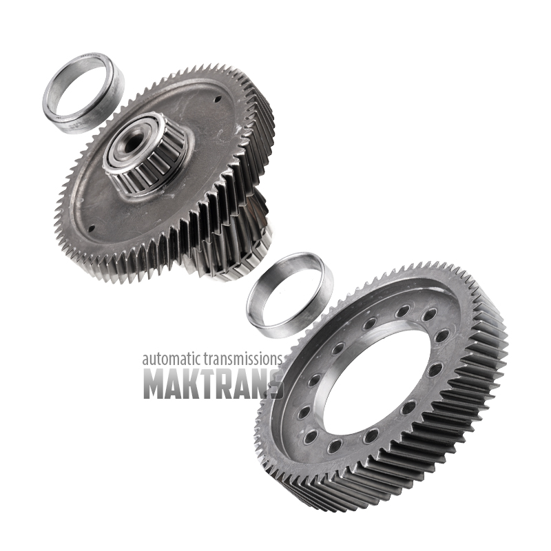 Główny mechanizm różnicowy ZF 4HP16 [wał napędowy mechanizmu różnicowego 21T (Ø 62,10 mm) / 67T (Ø 148 mm), koło koronowe mechanizmu różnicowego 68T (Ø 200,05 mm), 12 otworów montażowych].