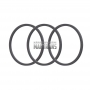 Komplet pierścieni teflonowych (3 szt. w komplecie) piasty kosza 5-7-R i 6-7-8 Clutch FORD 8F35 7T4Z-7D019-A 7T4Z7D019A [śr. zew. 44,73 mm, grubość 2,27 mm]