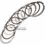 Zestaw tarcz ciernych i przekładek stalowych Brake No.4 TOYOTA AC60E 3568971010 356840K010 356940K010 [5 tarcze cierne, całkowita grubość zestawu 25,80 mm]-used and inspected