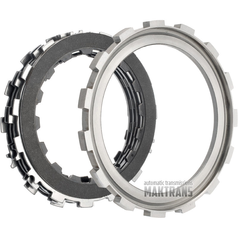Zestaw tarcz ciernych i przekładek stalowych Low / Reverse Clutch Aisin Warner 03-70LS / 03-72LS / 26811-65DU0 / [5 tarcz ciernych, całkowita grubość zestawu 23,05 mm]