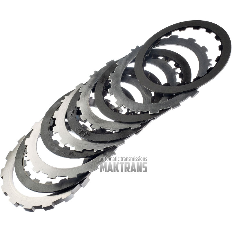 Zestaw tarcz ciernych i przekładek stalowych Low / Reverse Clutch Aisin Warner 03-70LS / 03-72LS / 26811-65DU0 / [5 tarcz ciernych, całkowita grubość zestawu 23,05 mm]
