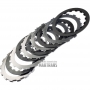 Zestaw tarcz ciernych i przekładek stalowych Low / Reverse Clutch Aisin Warner 03-70LS / 03-72LS / 26811-65DU0 / [5 tarcz ciernych, całkowita grubość zestawu 23,05 mm]