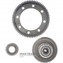 Koła zębate przekładnie główne JATCO CVT JF016E / wał posredni 23 zębów (Ř zew. 71,60 mm) / 54 zębów (Ř zew. 1 Komplet27,95 mm), mechanizmy różnicowe. 68 zębów (Ř zewnętrzna 195 mm), koło pasowe napędzane 25 zębów (Ř zewnętrzna 61,70 mm)