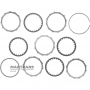 Komplet tarcz ciernych i przekładek stalowych REVERSE Clutch HONDA CVT JDJC M3WC G2AA / (4 tarcze cierne, całkowita grubość zestawu 18,75 mm)