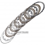Komplet tarcz ciernych i przekładek stalowych Low/Reverse Clutch Hyundai/KIA A8MF1 456254G600 (5 tarcz ciernych, całkowita grubość zestawu 16,60 mm)