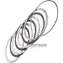 Komplet tarcz ciernych i przekładek stalowych 3-7-R Clutch Hyundai / KIA A8MF1 455254G600 (3 tarcze cierne, całkowita grubość zestawu 19 mm)