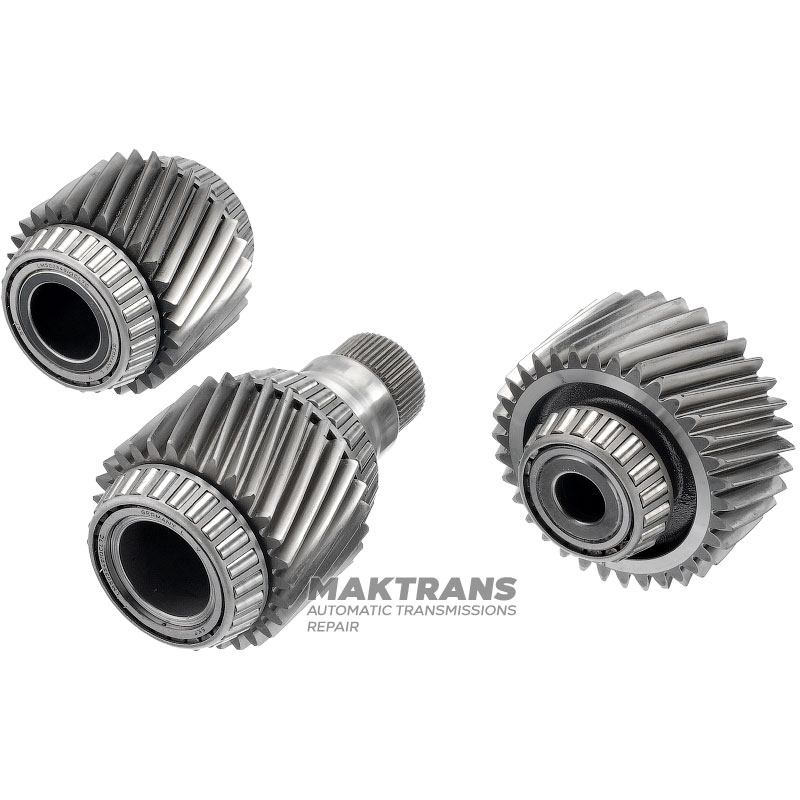 Komplet kół zębatych walcowych skrzyni rozdzielczej ZF 5HP19 FAU – 34 zęby (Ř zew. 101,90 mm), 29 zębów (Ř zew. 86,30 mm), 28 zębów (Ř zew. 85,70 mm)