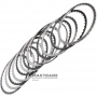 Komplet tarcz stalowych i ciernych E Clutch ZF 9HP48 / CHRYSLER 948TE - (5 tarcz ciernych, całkowita szerokość zestawu 23,85 mm)