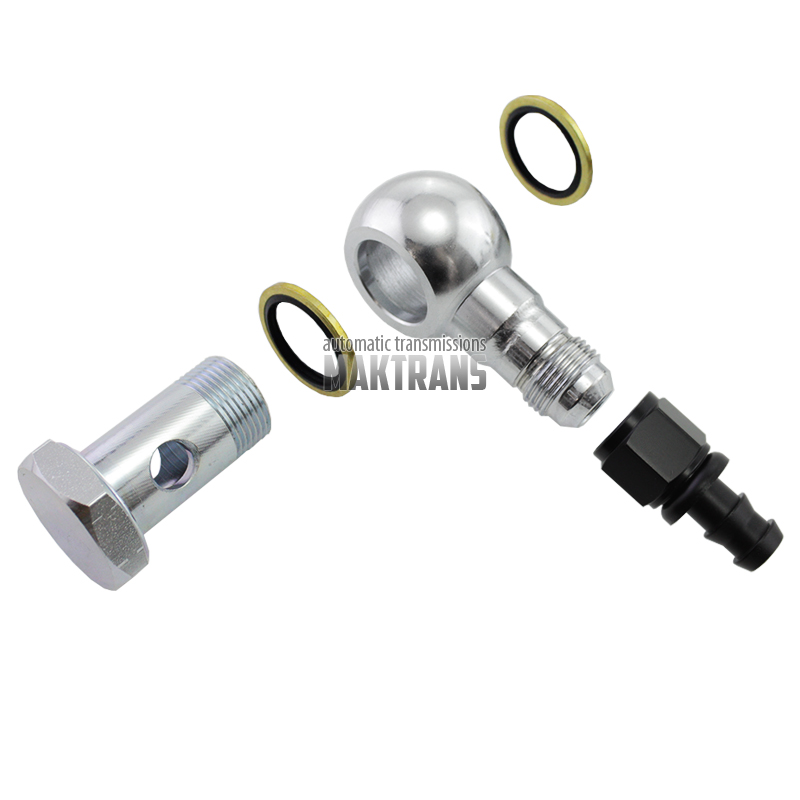 Uniwersalna chłodnica oleju 12-rzędowa M22x1,5 ze złączami Banjo na wąż 13mm