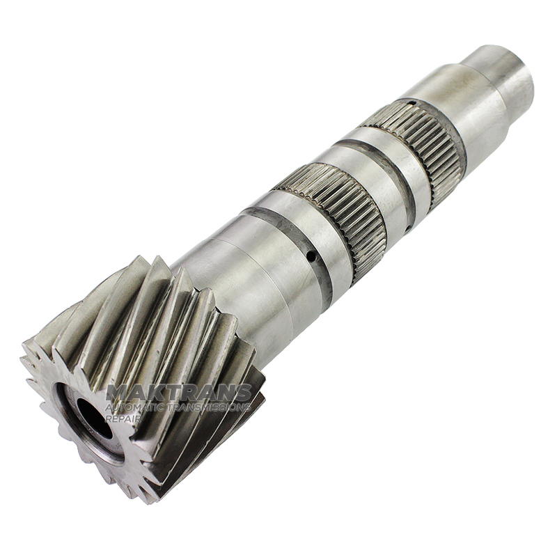 Wał wyjściowy nr 1 VAG eHybrid DQ400 0DD - długość wału 202 mm, 17 zębów (Ř zewnętrzna 56,80 mm)