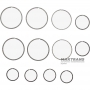Zestaw pierścieni dzielonych plastikowych Aisin Warner TG-81SC AWF8F45 / GM AF50-8 / TOYOTA U881E U881F - 12 pierścieni w komplecie