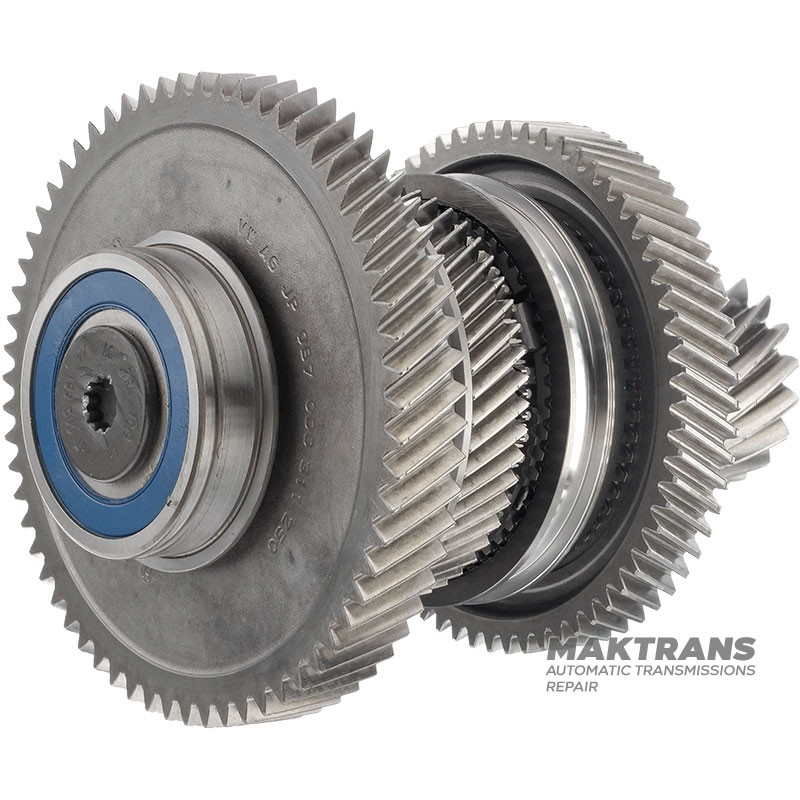 Wał napędowy mechanizmu różnicowego nr 1 VAG eHybrid DQ400 0DD - 17 (Ř 56,35 mm) / 63 (Ř 135,40 mm) / 51 (Ř 101,90 mm) / 63 (Ř 153,80 mm)