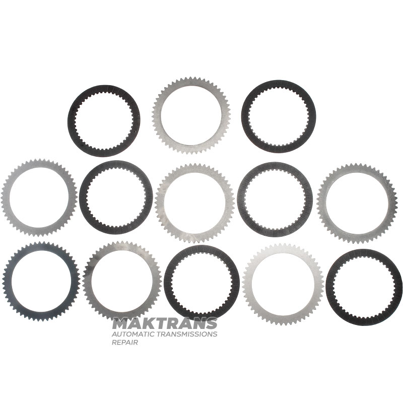 Komplet tarcz stalowych i ciernych C2 Sprzęgło SsangYong DSI-6 / DSI M78 0578-166053 - 6 tarcz ciernych (całkowita grubość zestawu 23,80 mm)