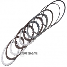 Komplet stalowych i tarcz ciernych Forward Clutch JATCO CVT - 3 tarcze cierne (całkowita grubość kompletu 13 mm)
