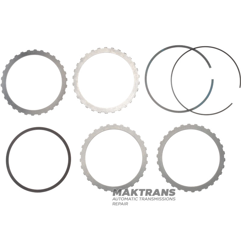 Komplet kół stalowych Forward Clutch JATCO CVT JF011E - 3 tarcze stalowe (grubość 1,40 mm), 1 tarcza podporowa (grubość 4,20 mm)