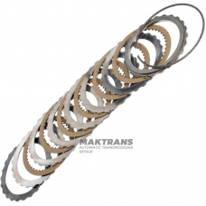 Komplet stali i tarcz ciernych C Clutch ZF 5HP24 - 6 tarcz ciernych (całkowita grubość kompletu 25,10 mm)
