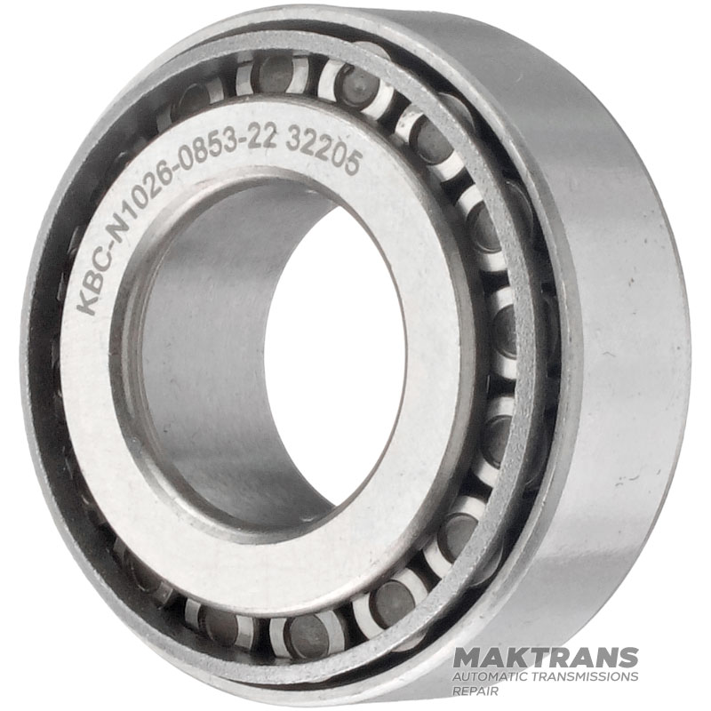 Łożysko stożkowe wału napędowego mechanizmu różnicowego nr 2 Hyundai / KIA D7UF1 (D7F34) DCT 4322624300 - KBC - N1026-0853-22, 32205 (52 x 19,75 x 25,05)