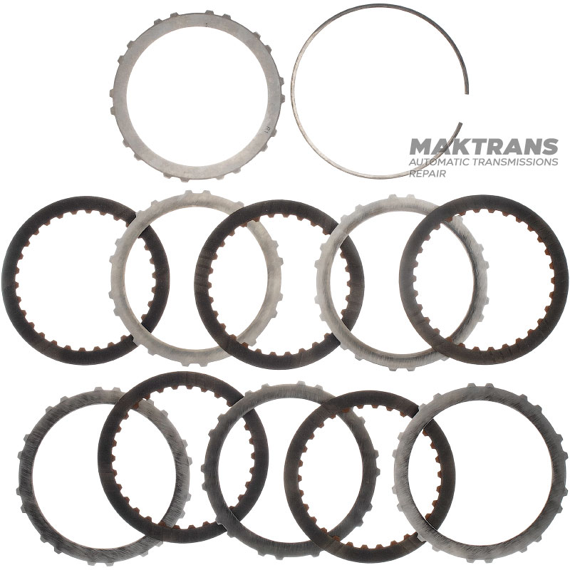 Komplet tarcz stalowych i ciernych Overdrive Clutch R4A51 R5A51 V4A51 V5A51 - (5 tarcz ciernych, całkowita grubość zestawu 25,30 mm)