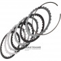 Komplet stali i tarcz ciernych Reverse Clutch A4CF1 4554423300 - 3 tarcze cierne (całkowita grubość kompletu to 18,30 mm)