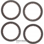 Zestaw tarcz ciernych Overdrive Clutch A4CF1 4552423000 - 4 tarcze cierne (średnica zewnętrzna 137 mm, 30 zębów, grubość 1,70 mm)