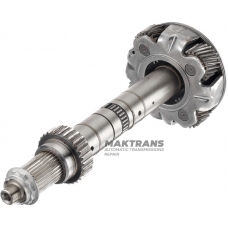 Centralna przekładnia planetarna / wał wyjściowy Mercedes-Benz 722.6 (ze sprzęgłem wielowypustowym / adapterem) - długość wału 331 mm, 4 koła zębate (22 zęby / wysokość 25 mm)