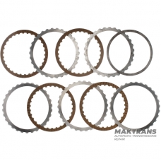 Komplet stali i tarcz ciernych A Clutch ZF 6HP26 - całkowita grubość kompletu 19,10 mm, 4 tarcze cierne (Ř zew. 187.40 mm, 1,60 mm, 30 zębów)