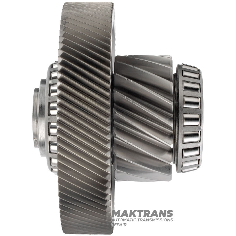 Wał pośredni mechanizmu różnicowego Ford HF45 ECVT PZ18-7H348-BA PZ18-7H346-BC 238296397 20557198-Koło zębate pierwotne 19 zębów (nar. X 81,65 mm, 2 nacięcia), koło prowadzące 89 zębów (nar. X 149,75 mm, bez uwag)