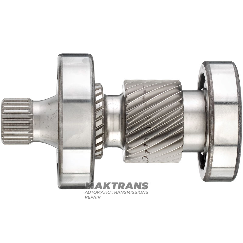 Wał napędowy mechanizmu różnicowego / wał napędowy silnika trakcyjnego FORD HF45 eCVT PZ18-7J472-AB - 27 zębów (Ř zew. 49,25 mm), 27 wypustów (Ř zew. 27,85 mm)
