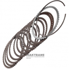 Komplet tarcz stalowych i ciernych Overdrive Clutch Hyundai / KIA A8LF1 454254G100 - (10 tarcz ciernych, całkowita grubość zestawu 22,60 mm)