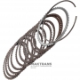 Komplet tarcz stalowych i ciernych Overdrive Clutch Hyundai / KIA A8LF1 454254G100 - (10 tarcz ciernych, całkowita grubość zestawu 22,60 mm)