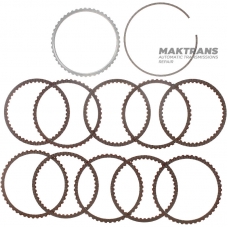 Komplet tarcz stalowych i ciernych Overdrive Clutch Hyundai / KIA A8LF1 454254G100 - (10 tarcz ciernych, całkowita grubość zestawu 22,60 mm)