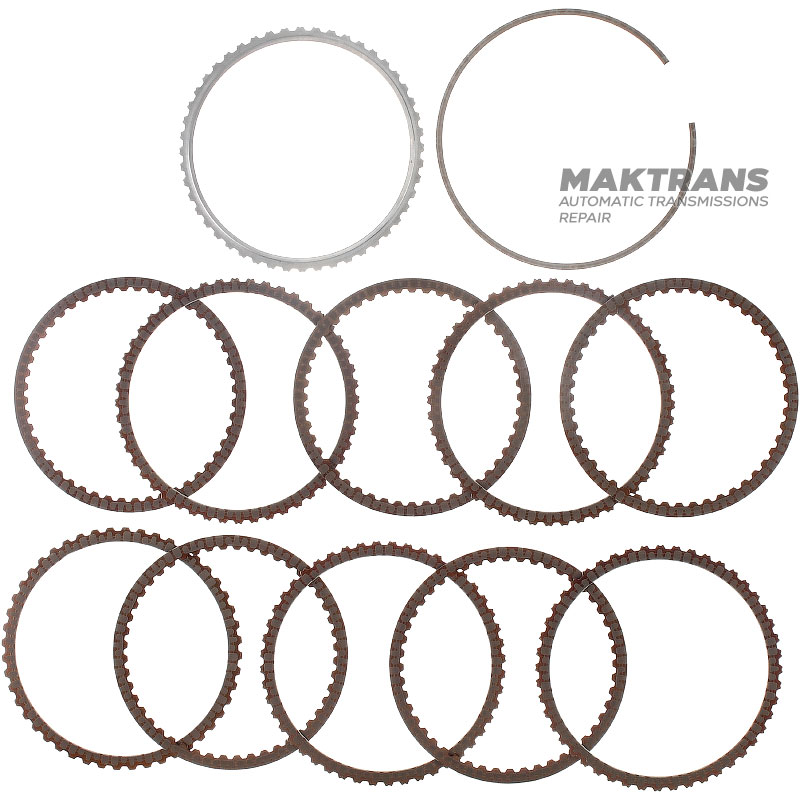 Komplet tarcz stalowych i ciernych Overdrive Clutch Hyundai / KIA A8LF1 454254G100 - (10 tarcz ciernych, całkowita grubość zestawu 22,60 mm)