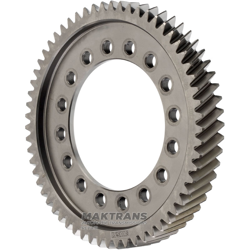 Koło zębate mechanizmu różnicowego FORD HF45 eCVT LX68-7F343-BB - 61 zębów (Ř zew. 225,85 mm), szerokość 29,85 mm, 16 otworów montażowych