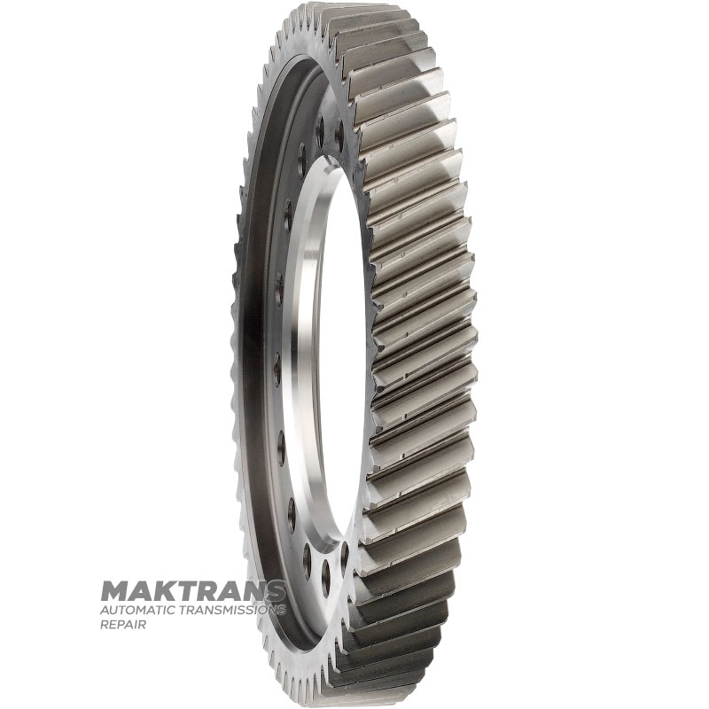 Koło zębate mechanizmu różnicowego FORD HF45 eCVT LX68-7F343-BB - 61 zębów (Ř zew. 225,85 mm), szerokość 29,85 mm, 16 otworów montażowych