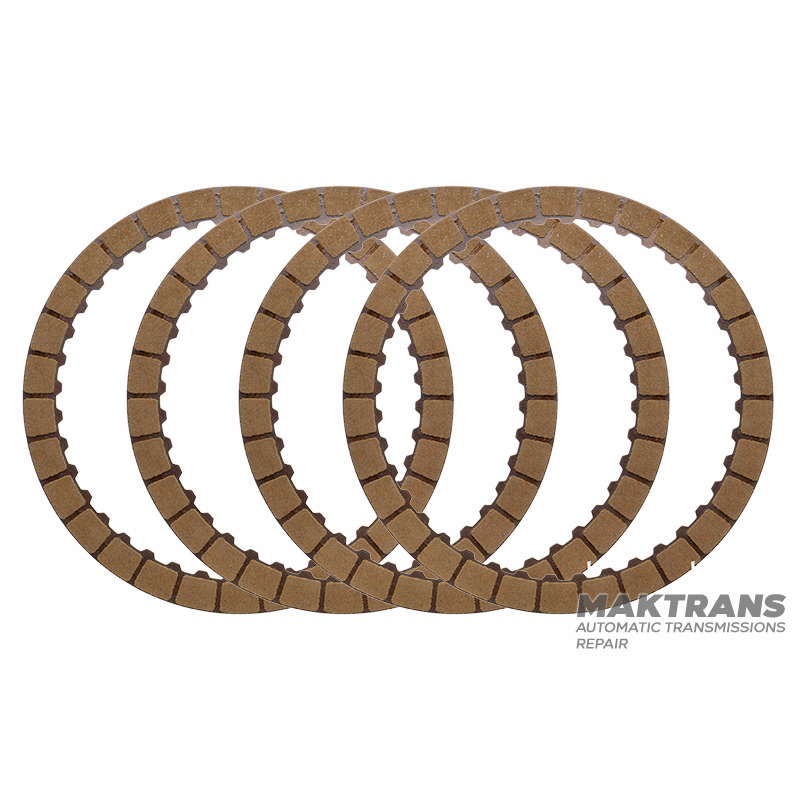 Zestaw tarcz ciernych C4 Clutch UA80E UA80F 34610-48030 / AWF8G45 (tylko przy wymianie bębna aluminiowego C3-C4 Clutch na stalowy) - w zestawie 4 tarcze (40 zębów, średnica zewnętrzna 134,80 mm, grubość 1,55 mm)